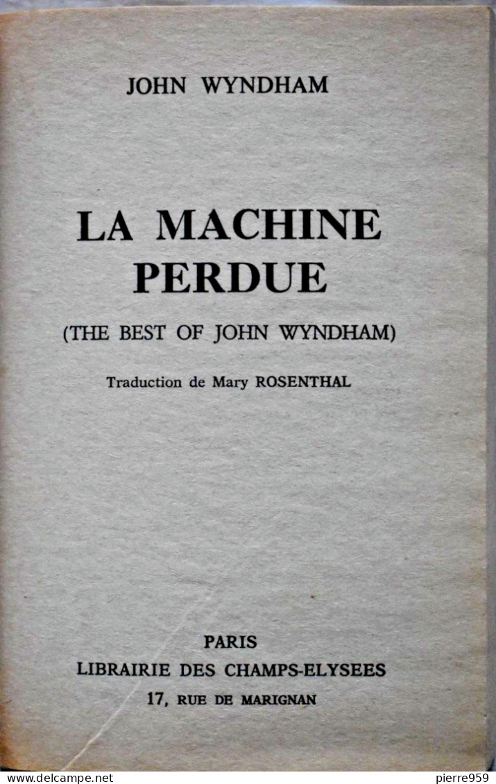 La Machine Perdue - John Wyndham - Le Masque SF