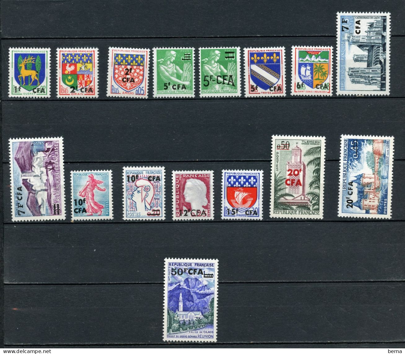 REUNION 342/352A LUXE NEUF SANS CHARNIERE - Unused Stamps