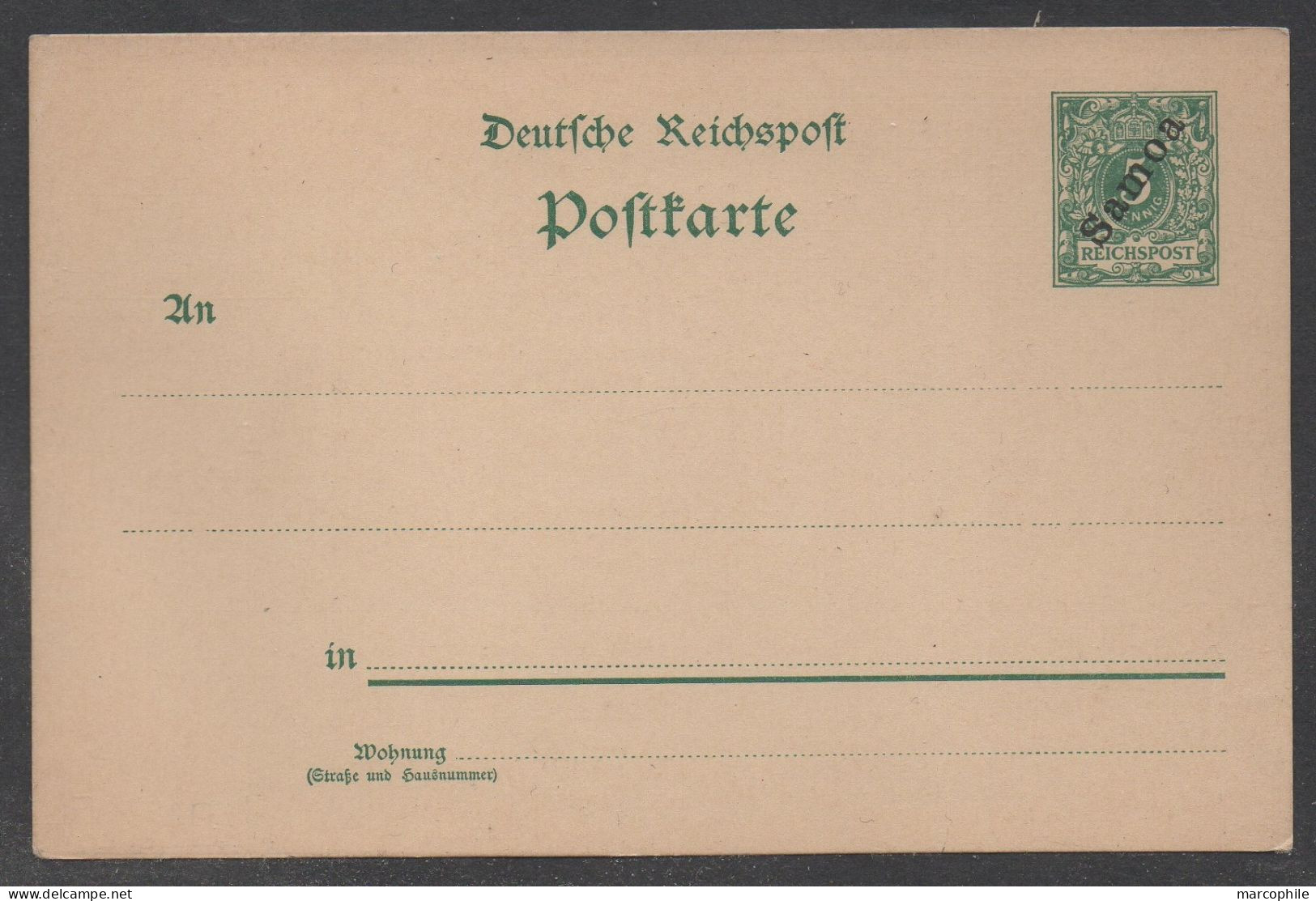 SAMOA / 1900 # P1 - GSK MIT WZ OHNE DATUM  - ENTIER POSTAL AVEC FIL. SANS DATE / KW 22.50 EURO - Samoa