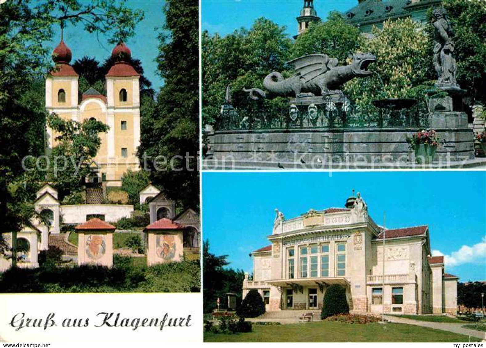 72630761 Klagenfurt Woerthersee Kreuzberlmosaiken Lindwurm Stadttheater Klagenfu - Other & Unclassified