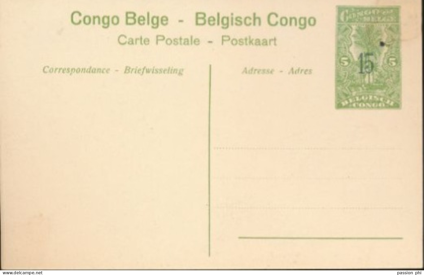 ZAC BELGIAN CONGO  PPS SBEP 52 VIEW 28 UNUSED - Entiers Postaux