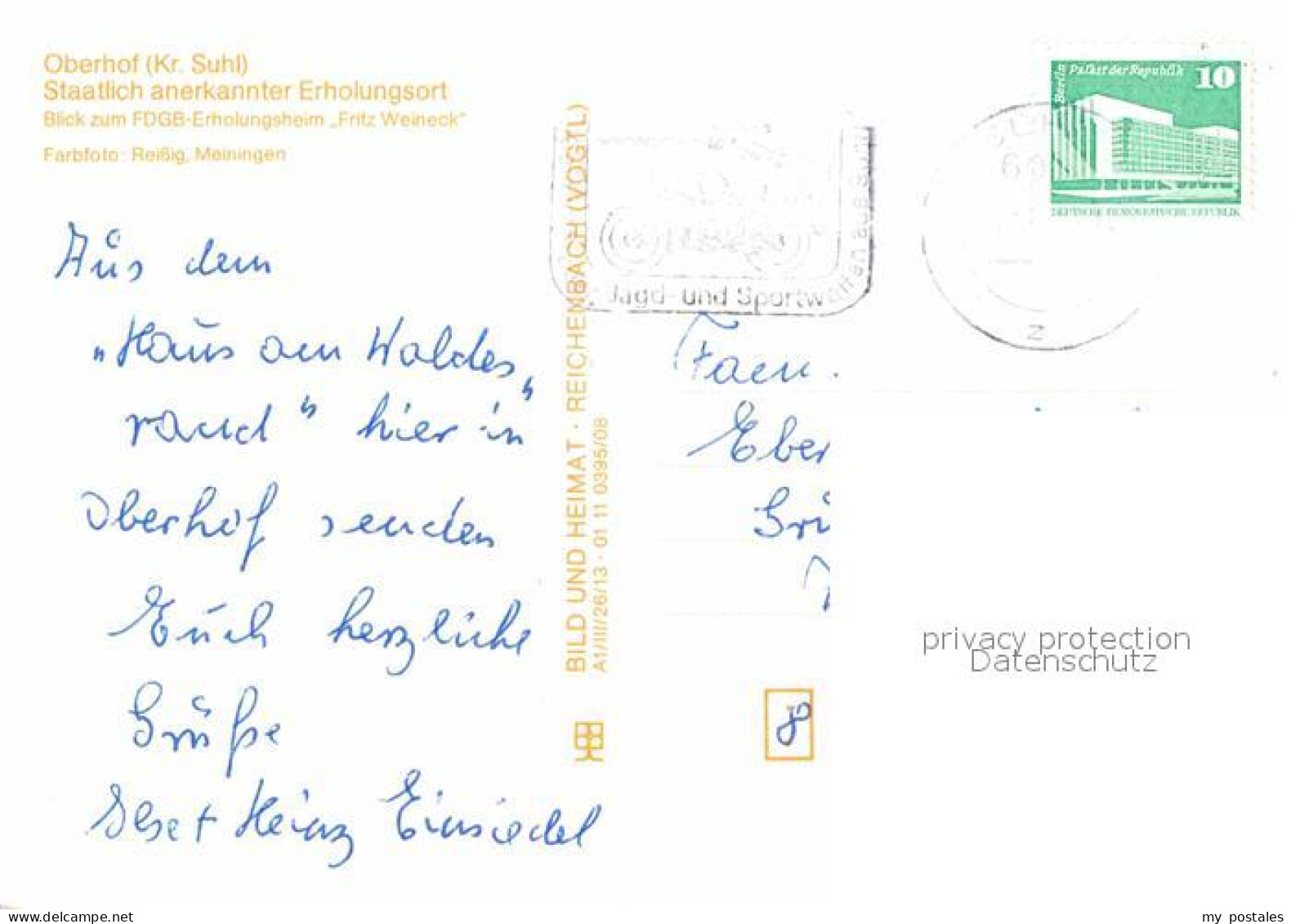 72630616 Oberhof Thueringen Erholungsheim Fritz Weineck Oberhof Thueringen - Oberhof