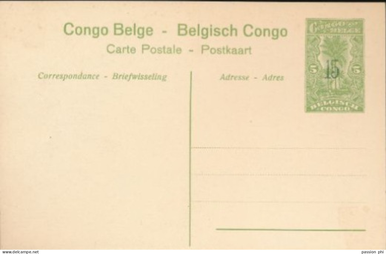 ZAC BELGIAN CONGO  PPS SBEP 52 VIEW 31 UNUSED - Stamped Stationery