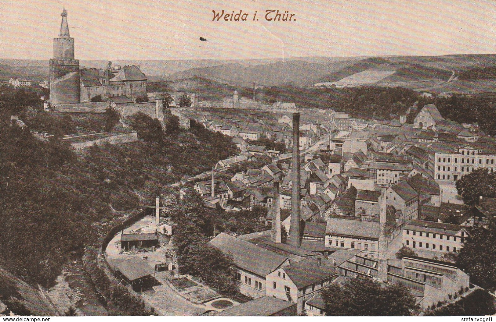 Weida  Gel.1942  Ortspartie - Weida