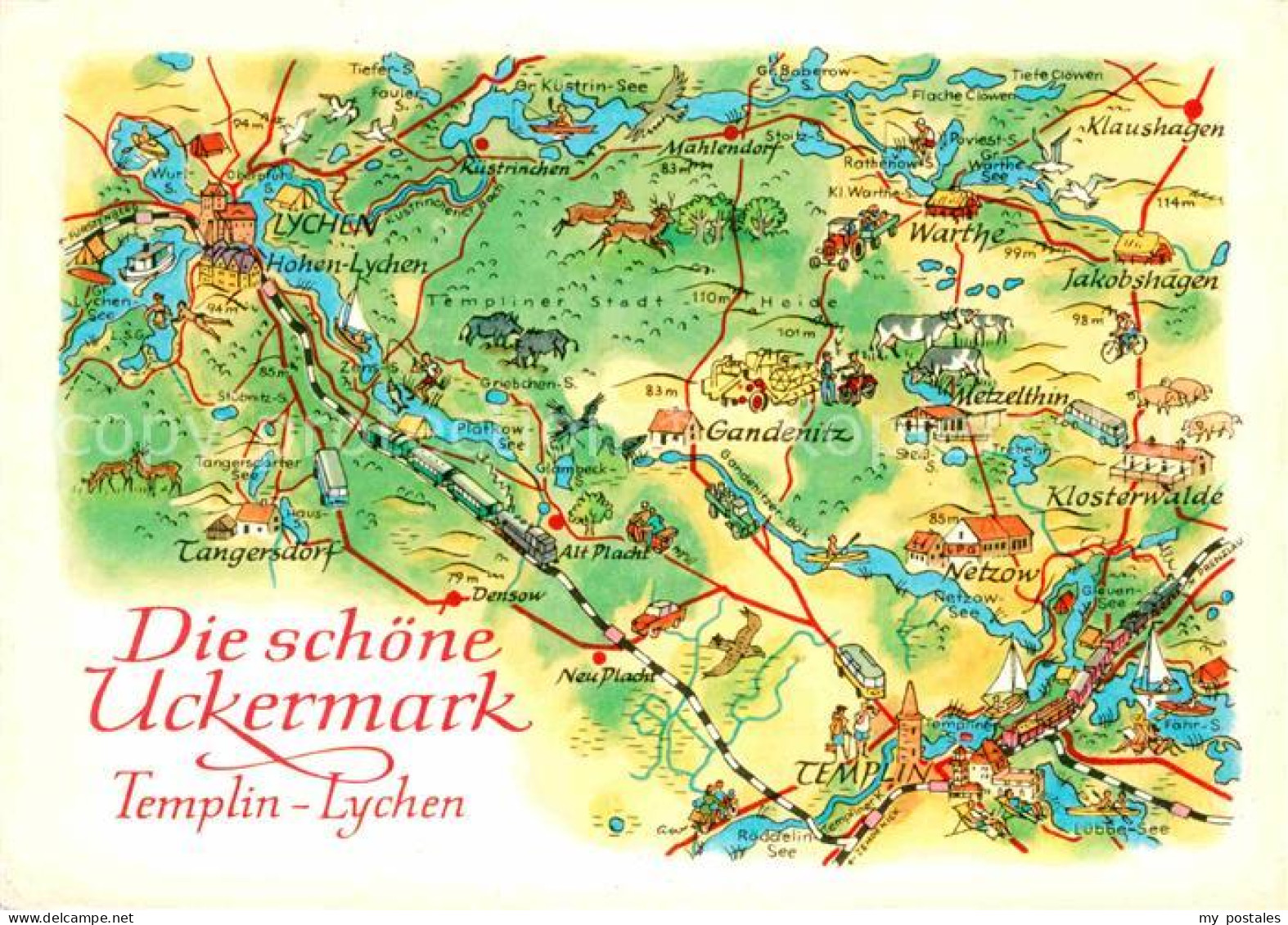 72630492 Templin Lychen Lageplan Uckermark Templin - Templin