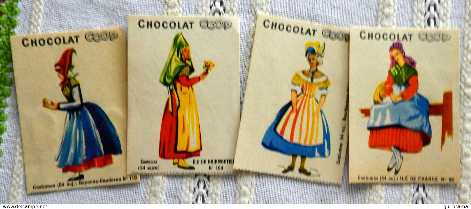 Lot De 4 : Chocolat Coop : Costumes : N°80,84,104,119 - Autres & Non Classés