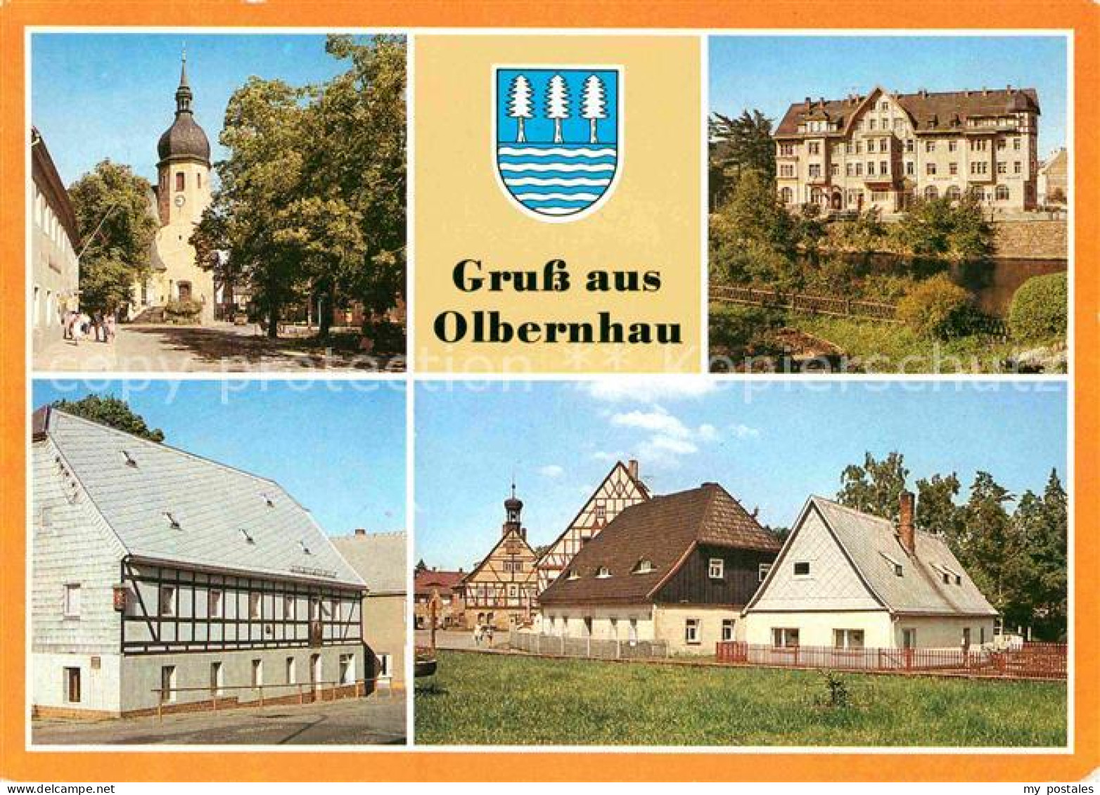 72630394 Olbernhau Erzgebirge Kirche Rathaus Restaurant Wilder Mann Olbernhau Er - Olbernhau