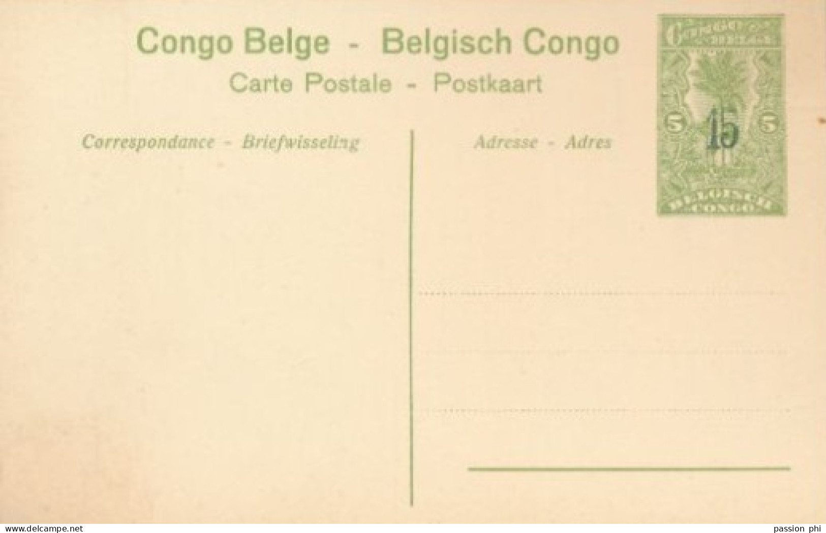 ZAC BELGIAN CONGO  PPS SBEP 52 VIEW 36 UNUSED - Postwaardestukken