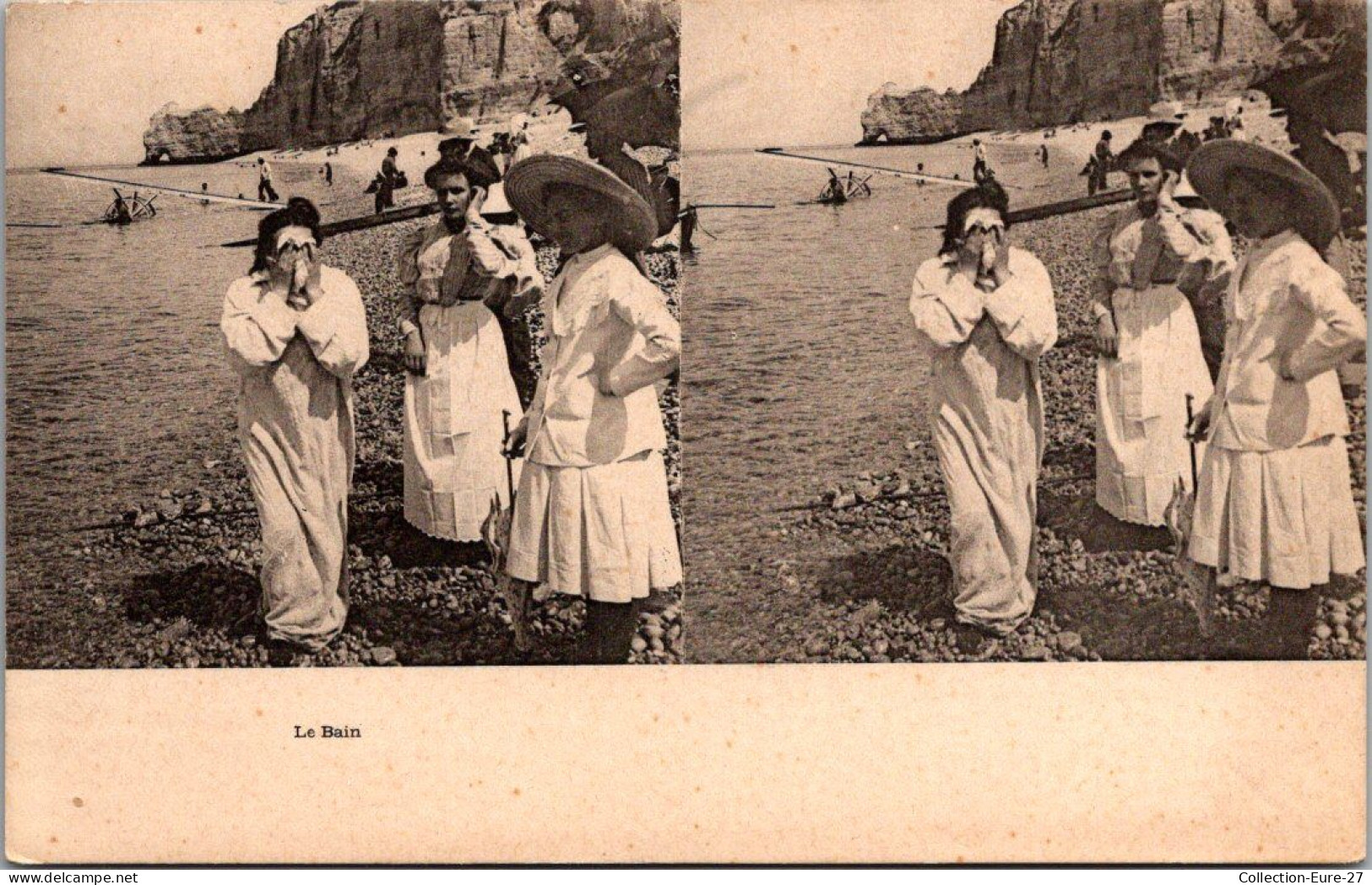 (17/05/24) 76-CPA ETRETAT - CARTE STEREOSCOPIQUE - Etretat