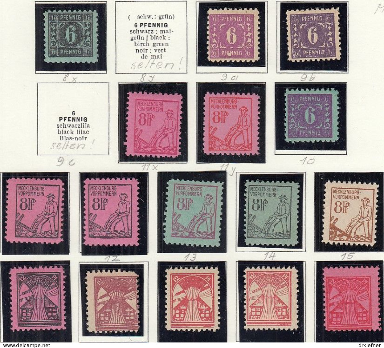 SBZ  8-19, Postfrisch **, Mit Abarten, Freimarken, 1945 - Mint