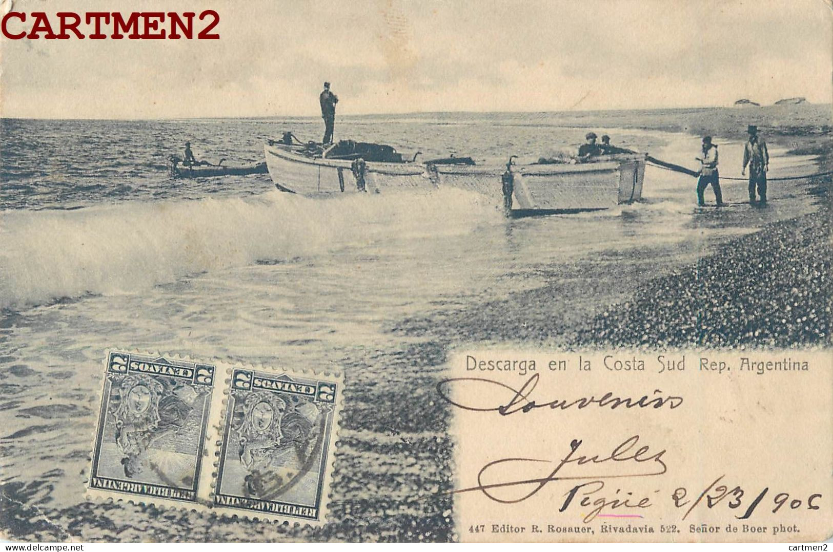 ARGENTINA DESCARGA EN LA COSTA SUD ARGENTINE 1900 - Argentinië