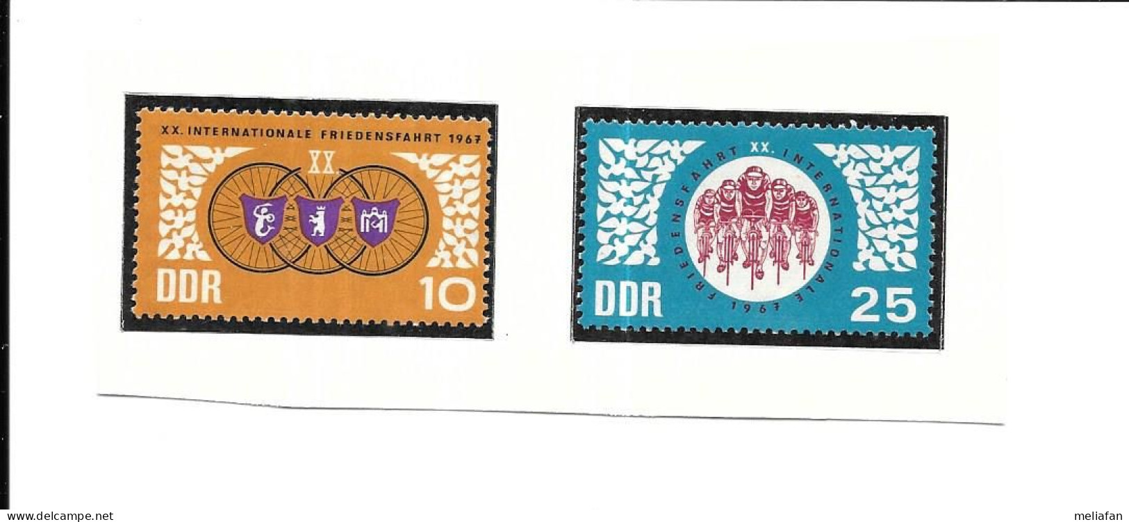 DF74 - TIMBRES POSTE DDR - CYCLISME - 20ème COURSE DE LA PAIX 1967 - Cycling