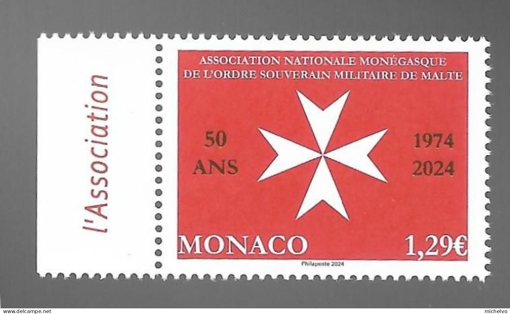 Monaco 2024 - 50 Ans De L'association De L'ordre Souverain Militaire De Malte ** - Ongebruikt