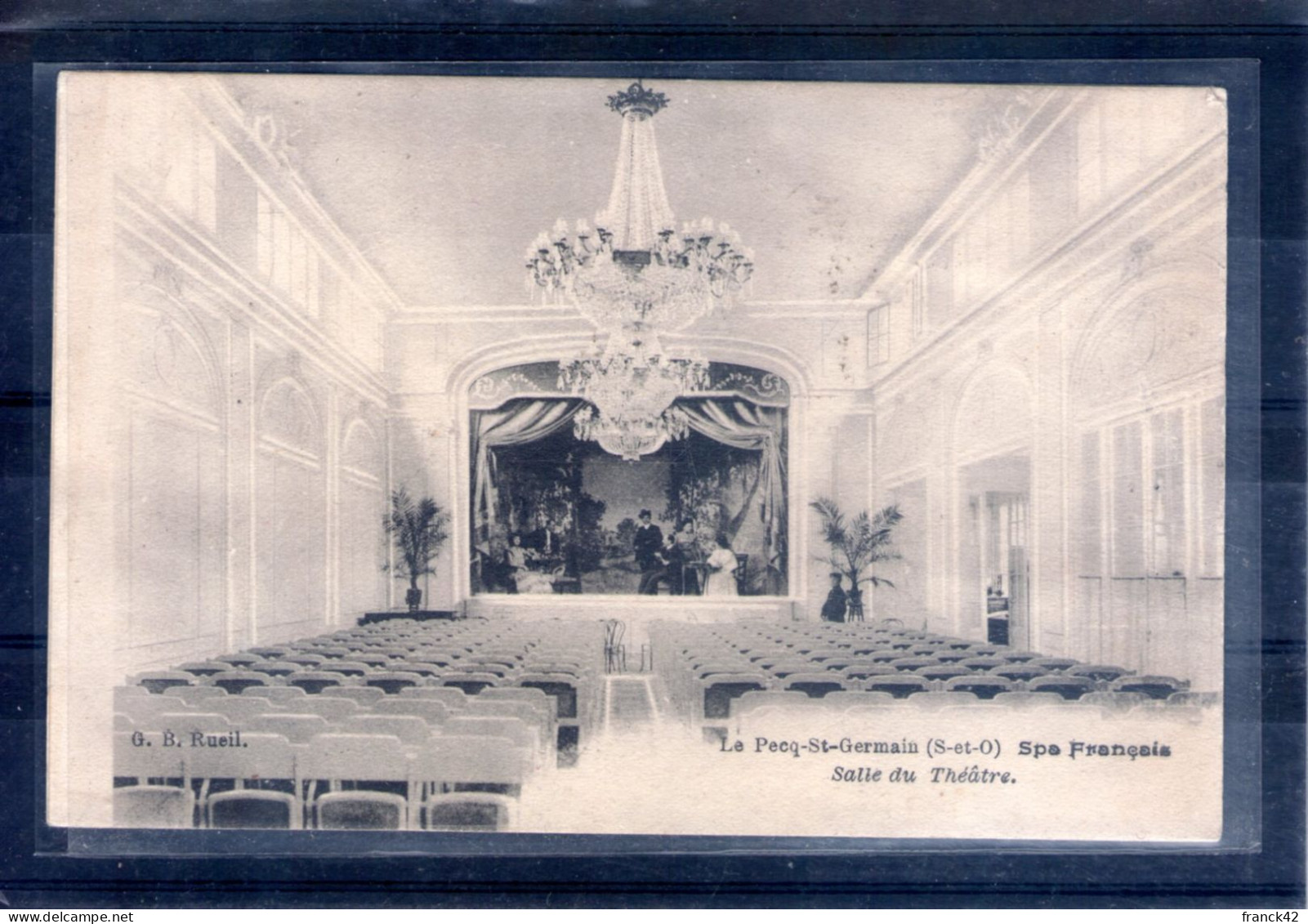 78. Le Pecq Saint Germain. Spa Français. Salle Du Théâtre. Carte Recollée - Le Pecq