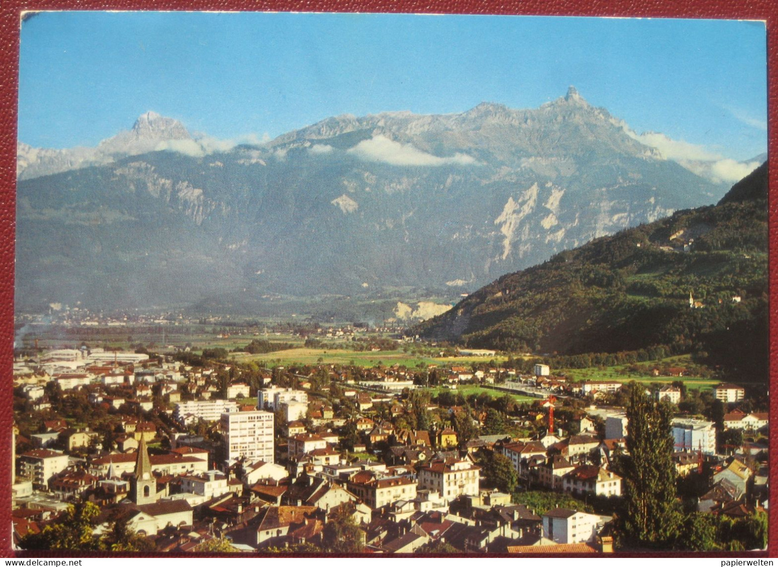 Monthey (VS) - Vue Générale Et Les Alpes Vaudoises - Monthey