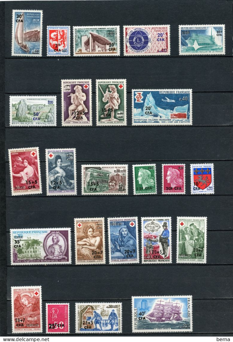 REUNION 372/405 ANNEES 1967 A 1971 LUXE NEUF SANS CHARNIERE - Unused Stamps
