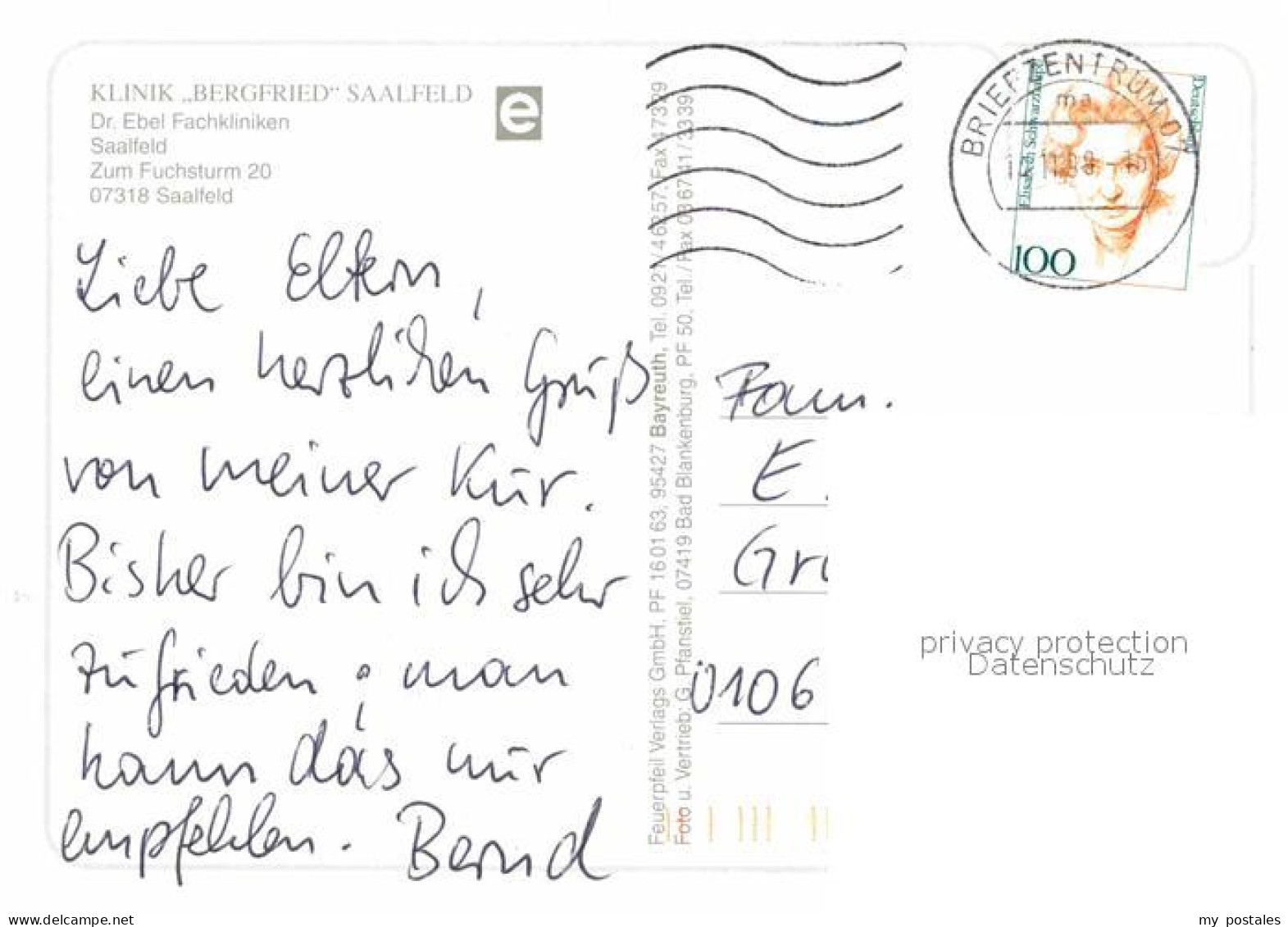 72629473 Saalfeld Saale Fliegeraufnahme Klinik Bergfried Saalfeld - Saalfeld