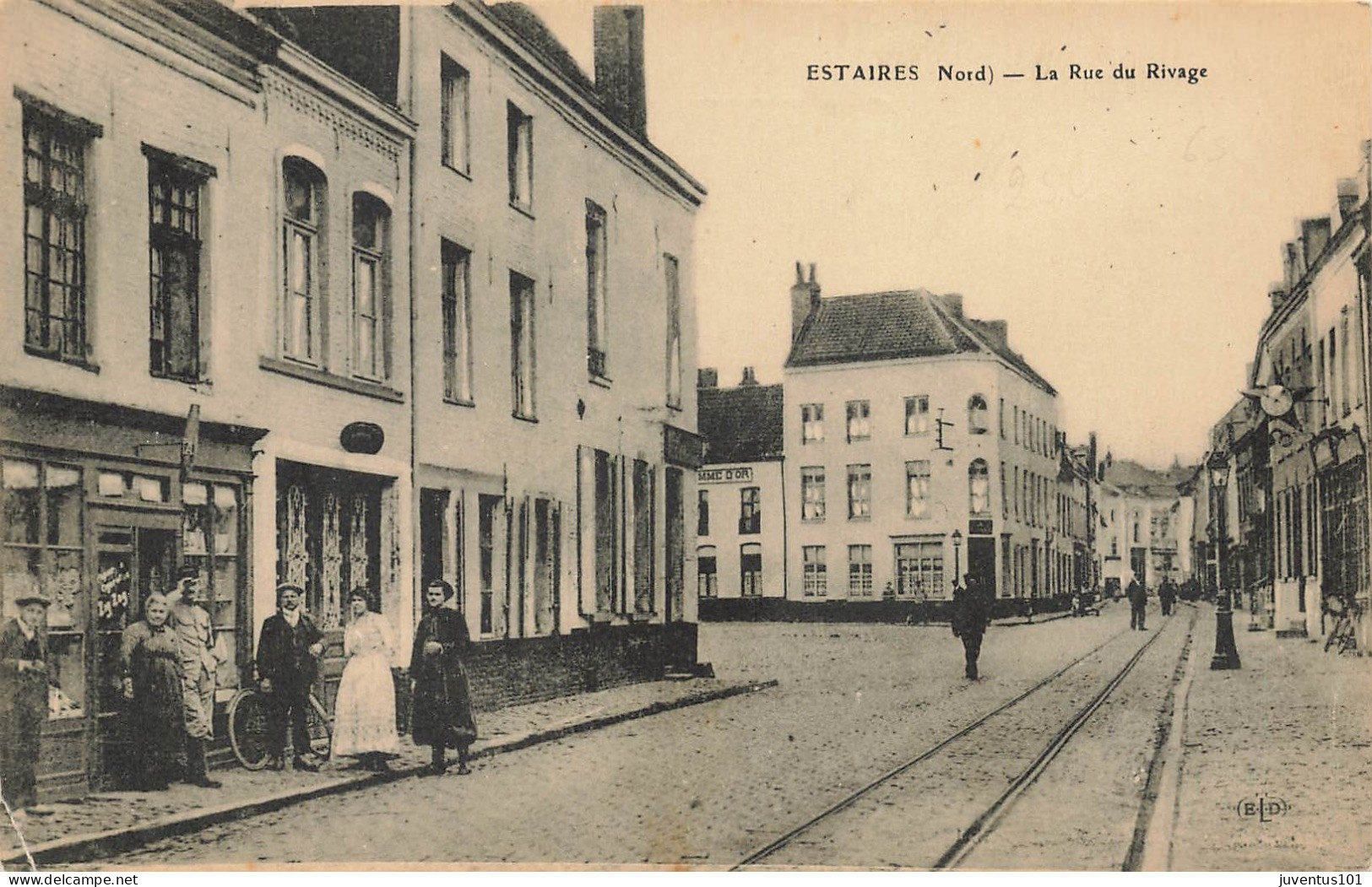 CPA Estaires-La Rue Du Rivage   L2925 - Autres & Non Classés