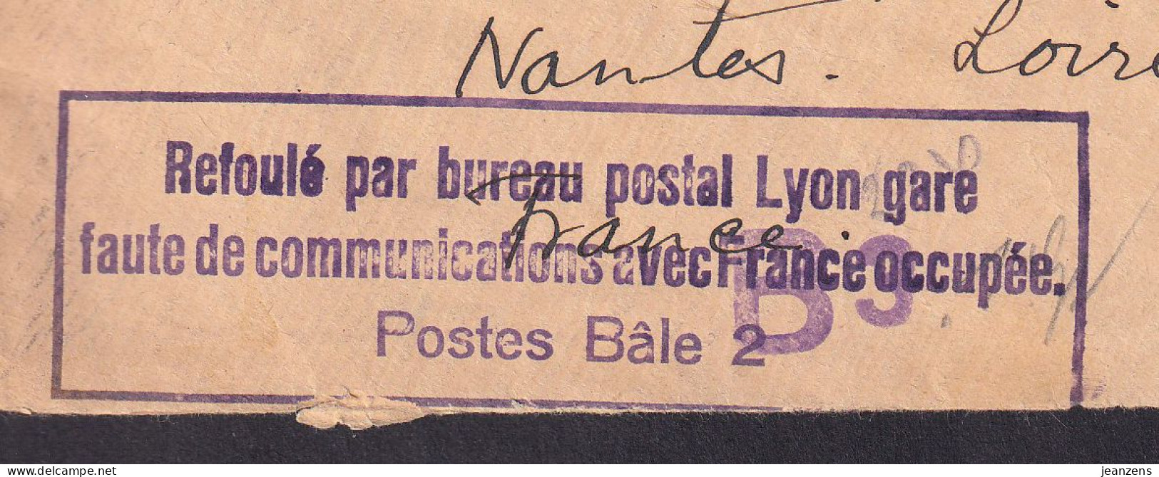 Lettre ʘ Lyngby 23.05.1941 -> Nantes - ʘ Refoulé - Zensur/Censure ABP F Hambourg - Guerre De 1939-45