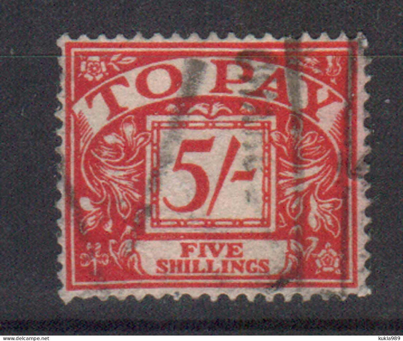 GB  STAMP 1955 POSTAGE DUE  5Sh, Mi.#54, USED - Portomarken