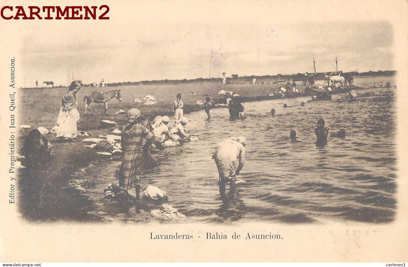 PARAGUAY LAVANDERAS BAHIA DE ASUNCION LAVANDIERES LESSIVEUSES 1900 - Paraguay