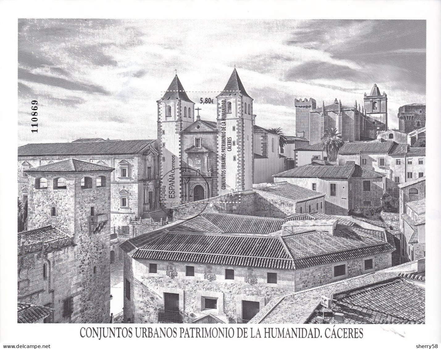 2021-ED. 5520 H.B.- Conjuntos Urbanos Patrimonio De La Humanidad. Cáceres - USADO - Oblitérés