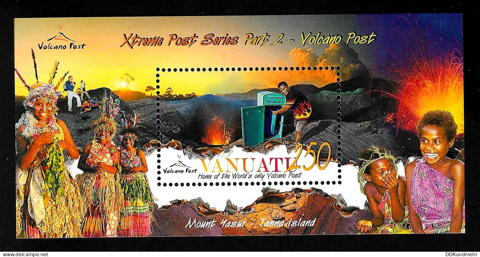 2005 Vulcano Post Office Michel VU BL53 Stamp Number VU 872a Yvert Et Tellier VU BF52 Stanley Gibbons VU MS954 Xx MNH - Vanuatu (1980-...)