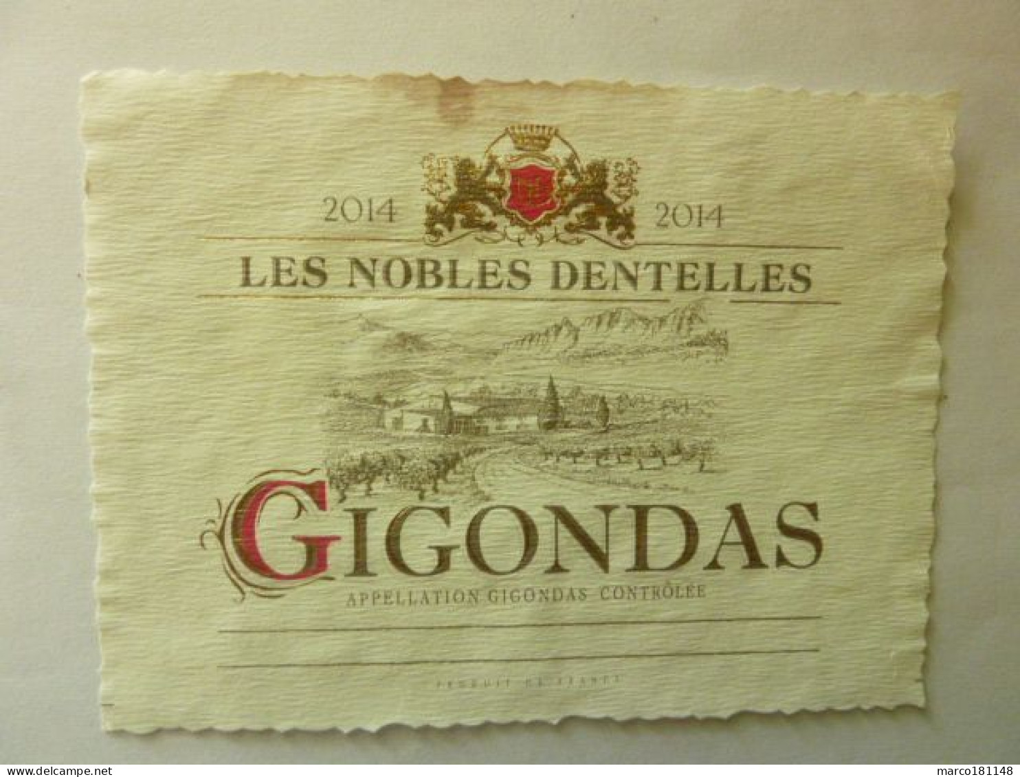 GIGONDAS - LES NOBLES DENTELLES - 2014 - Côtes Du Rhône