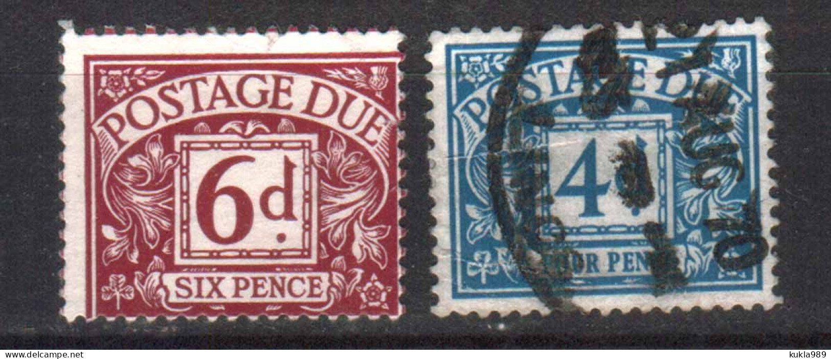 GB  STAMP 1968 POSTAGE DUE  Mi.#72,74. USED - Strafportzegels