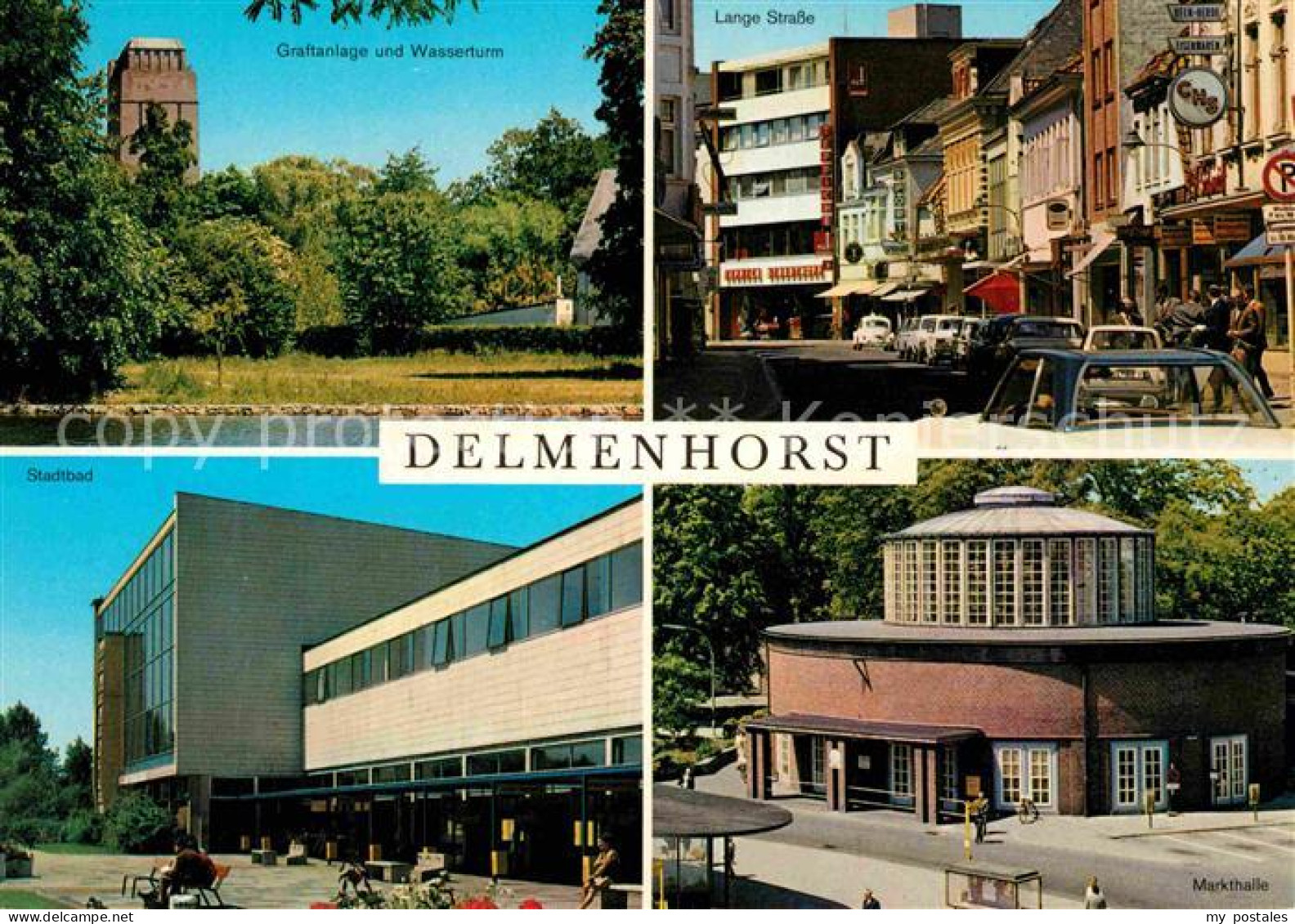 72628545 Delmenhorst Graftanlage Mit Wasserturm Lange Str Stadtbad Markthalle De - Delmenhorst