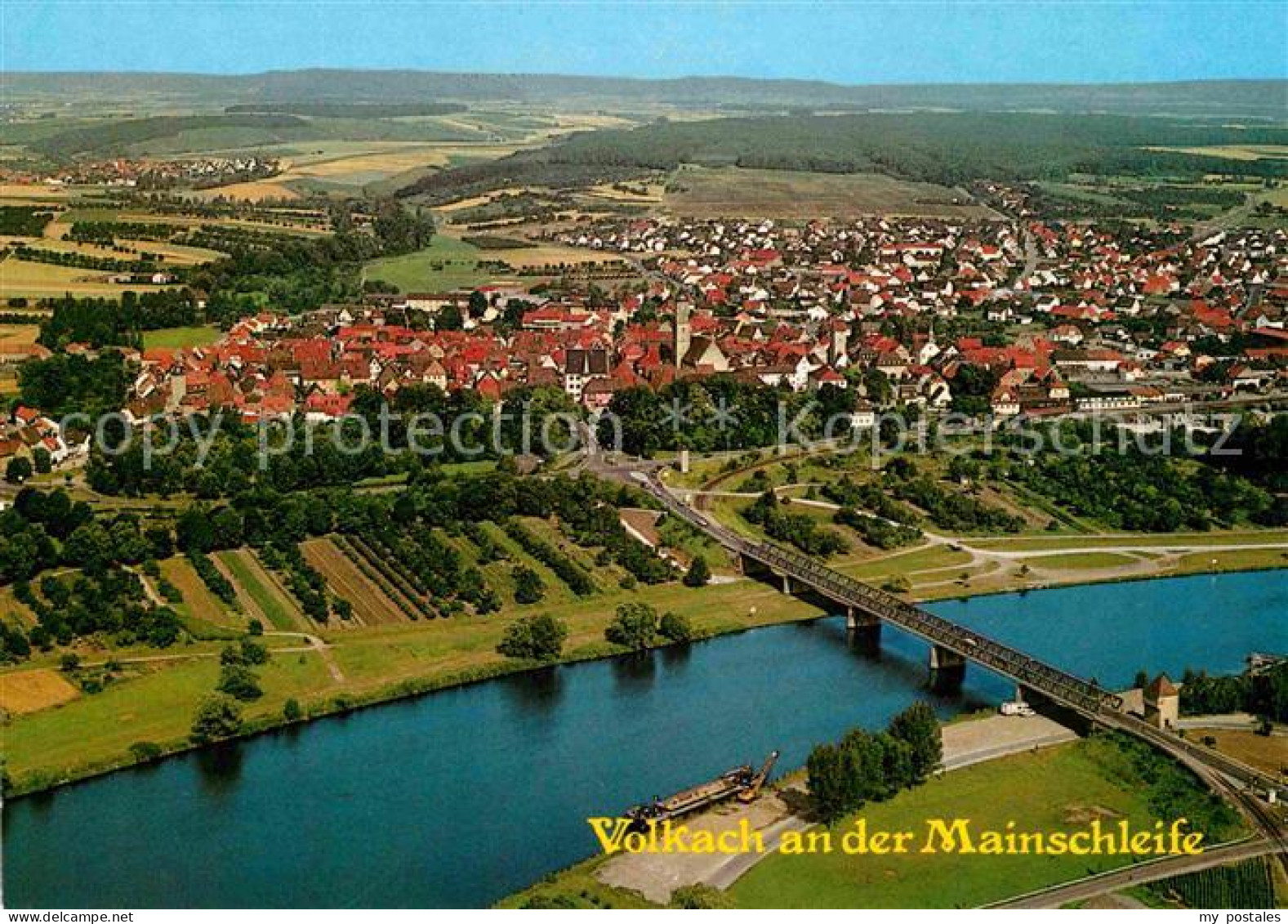 72628531 Volkach Fliegeraufnahme Mainbruecke Volkach - Autres & Non Classés