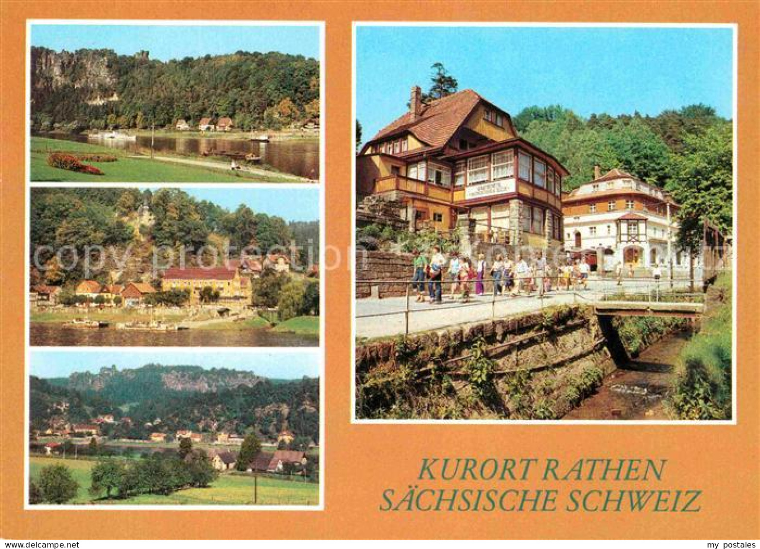 72628511 Rathen Saechsische Schweiz Dampferanlegestelle Teilansichten HOG Sonnig - Rathen