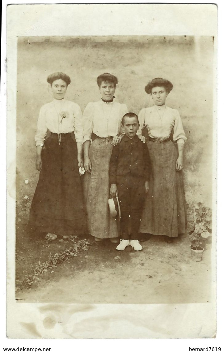 Carte Photo - Non Localiser -  Femmes Et  Enfant - Fotos