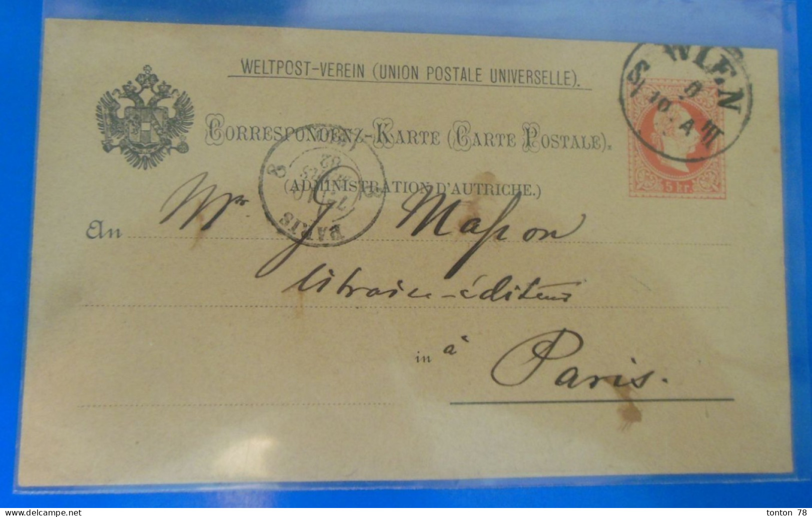 ENTIER POSTAL SUR CARTE  -  1882 - Cartes Postales
