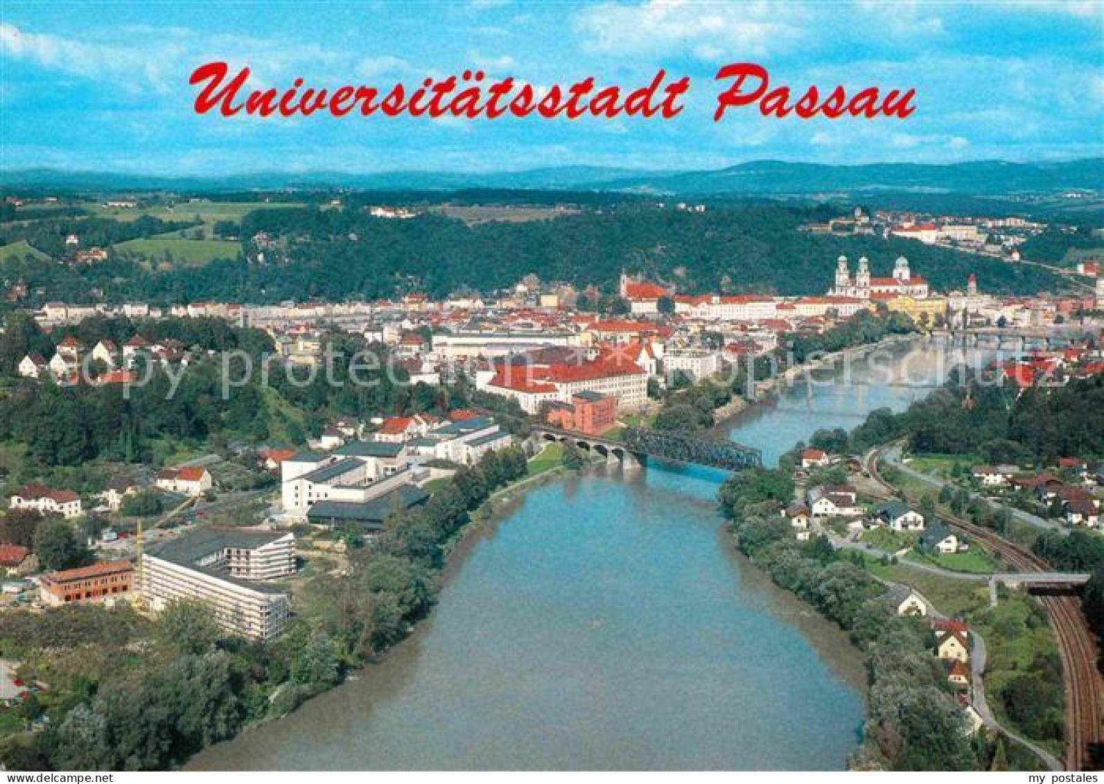 72627700 Passau Dreifluessestadt Universitaetsbauten Am Inn Fliegeraufnahme Pass - Passau