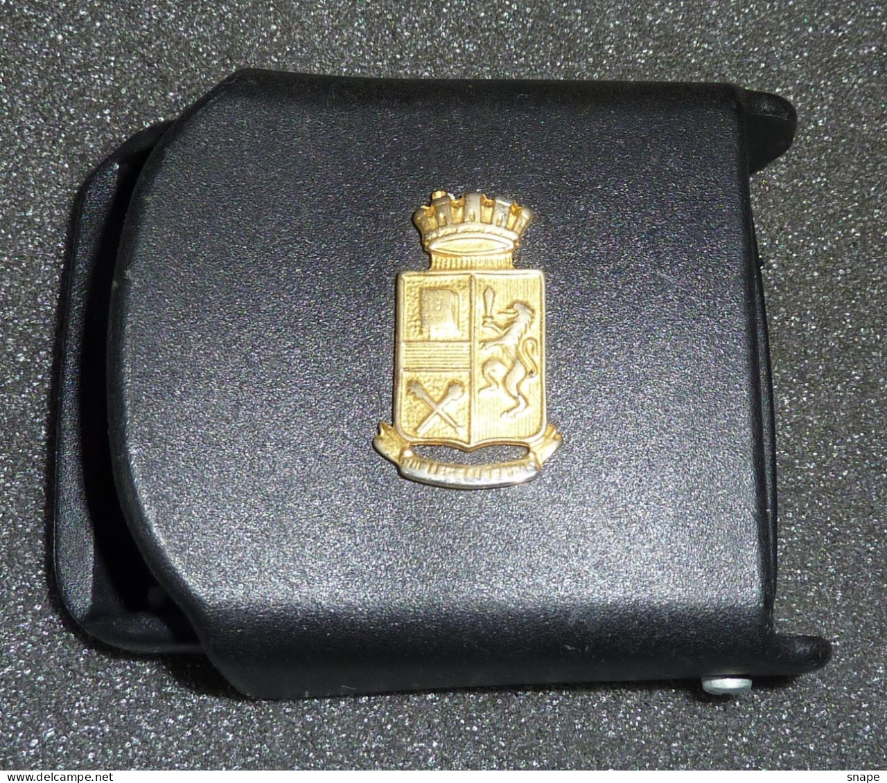 FIBBIA CINTURONE OPERATIVO Polizia - Obsoleta Usata - Italian Police Belt Buckle - Used (286-3) - Police