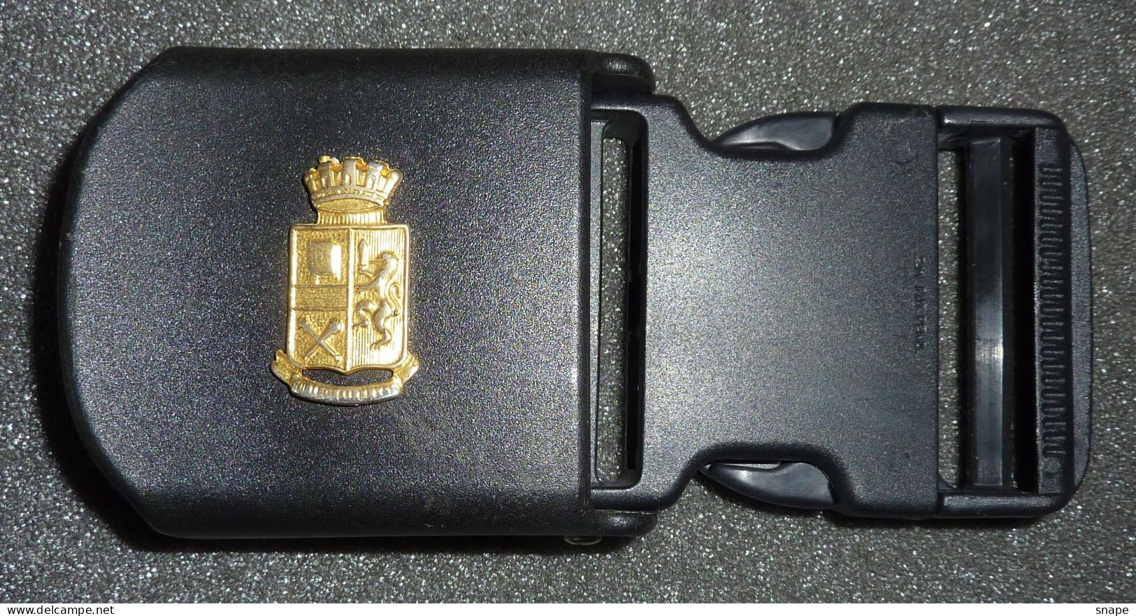 FIBBIA CINTURONE OPERATIVO Polizia - Obsoleta Usata - Italian Police Belt Buckle - Used (286-3) - Police