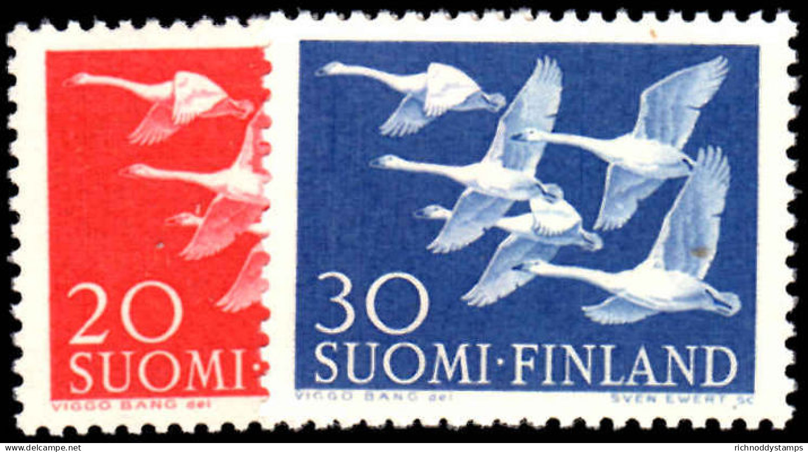 Finland 1956 Birds Flying Geese Unmounted Mint. - Neufs