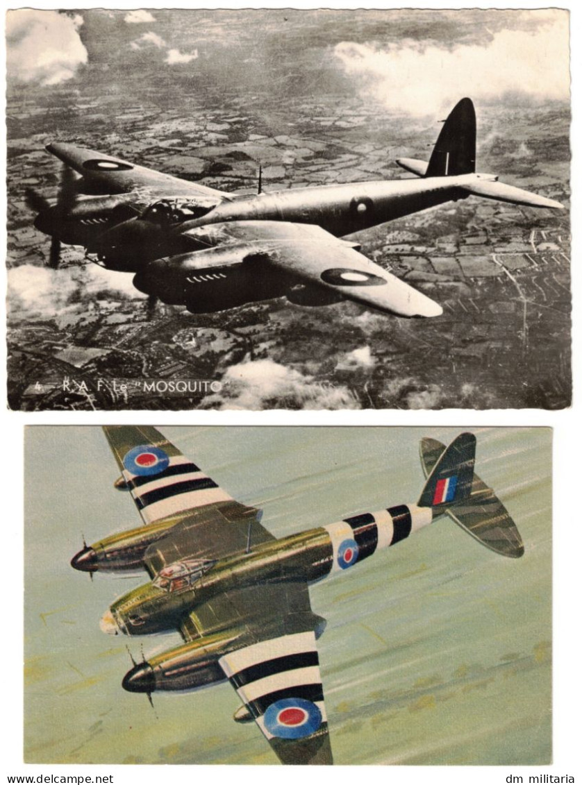 LOT 2 CARTES : CHASSEUR BOMBARDIER - LE MOSQUITO R.A.F. - ROYAL AIR FORCE - BRITISH ARMY - ROYAUME-UNI - 1939-1945: 2. Weltkrieg