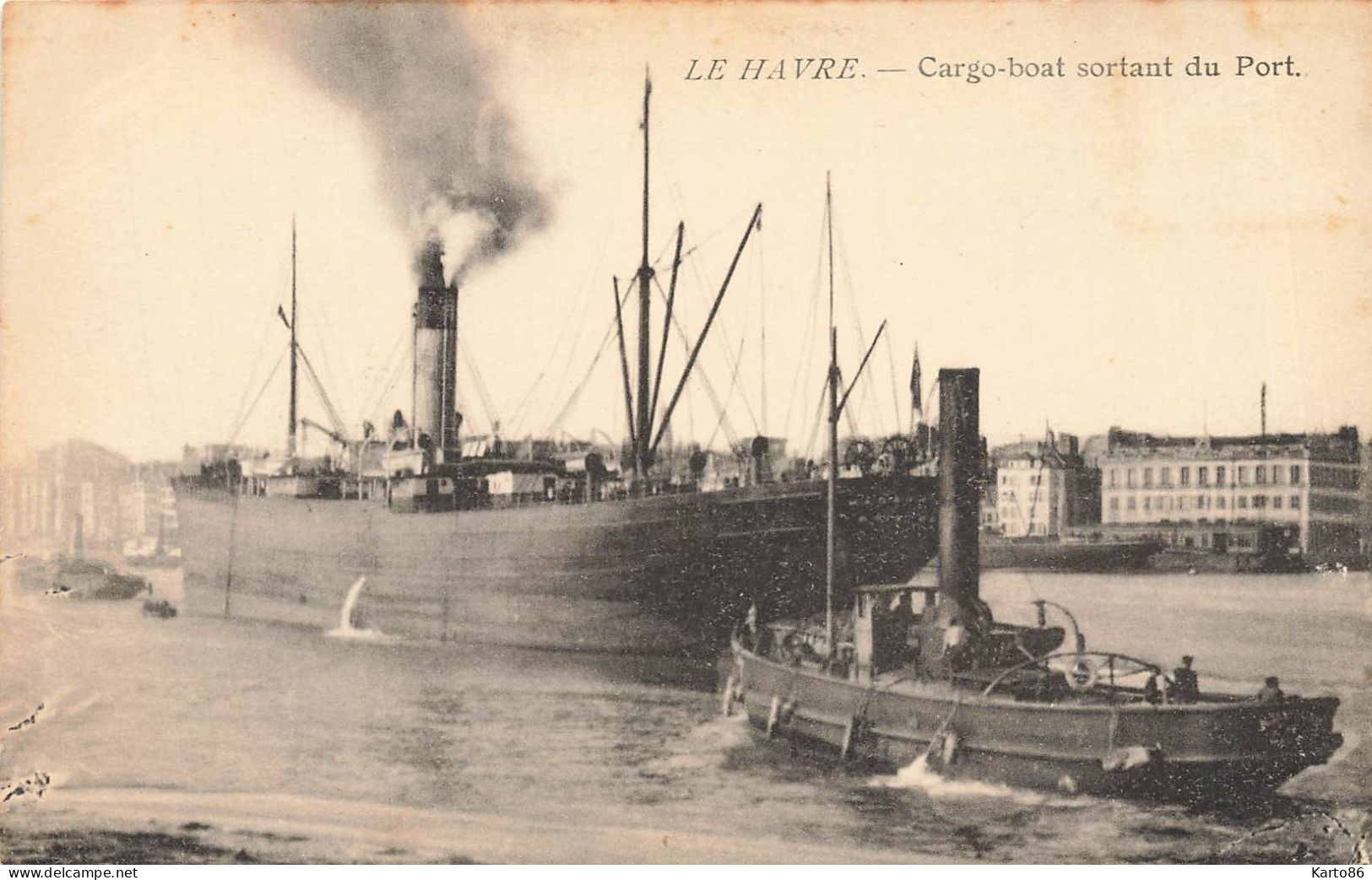 Le Havre * Cargo Boat Sortant Du Port * Bateau Commerce * Remorqueur - Non Classés