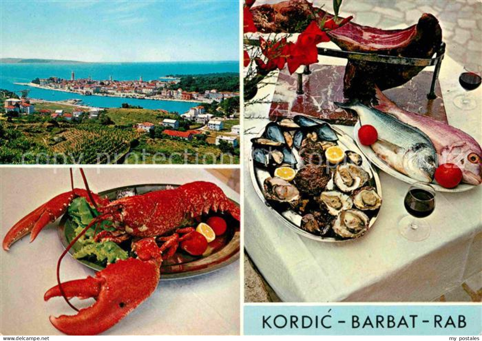 72627502 Barbat Rab Restaurant Kordic Panorama Meerblick Barbat Rab - Kroatië