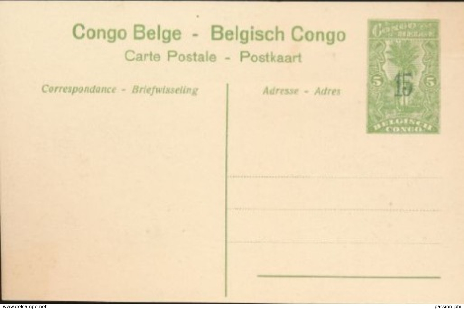 ZAC BELGIAN CONGO  PPS SBEP 52 VIEW 51 UNUSED - Ganzsachen