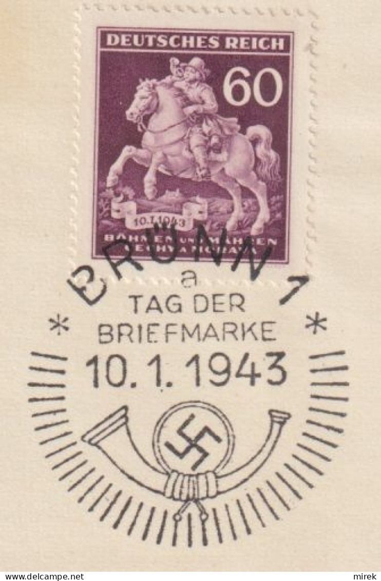 050/ Commemorative Stamp PR 113, Date 10.1.43, Letter "a" - Briefe U. Dokumente