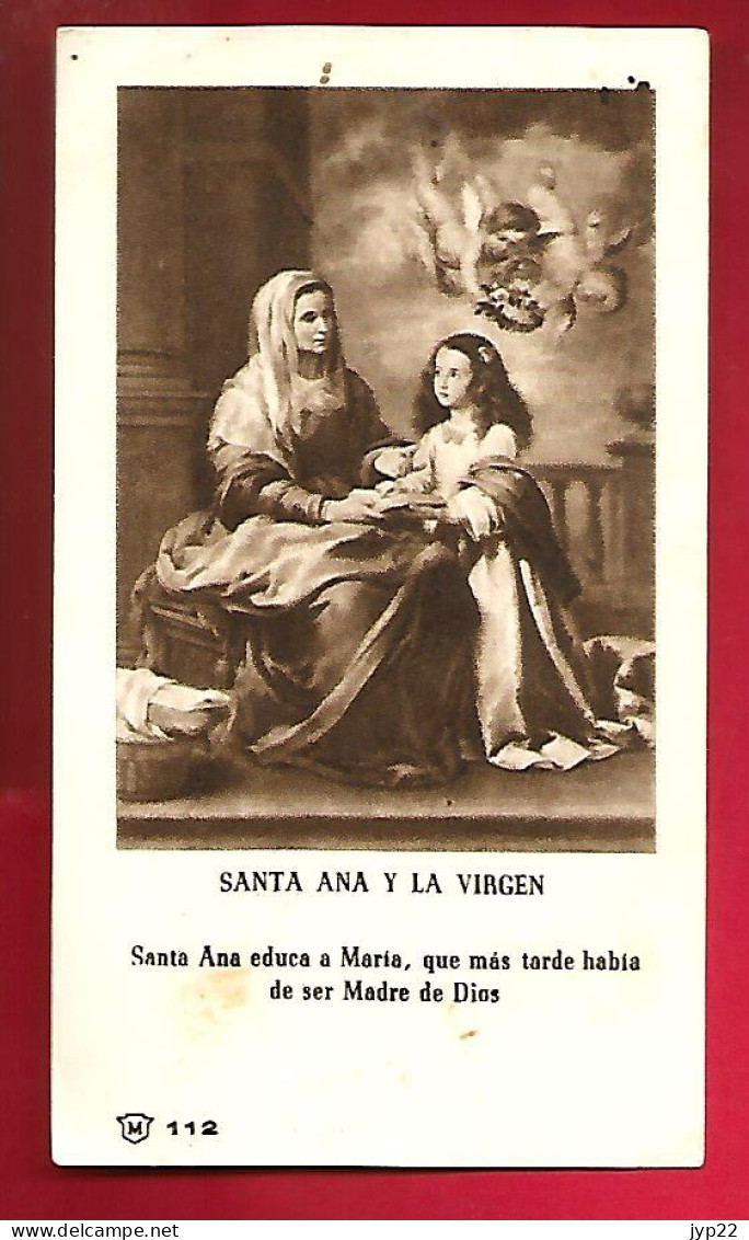 Image Pieuse Santa Ana Y La Virgen Clavarios Clavaires Bautista Ramos Boix Dolores Borillo Abad - 31-07-1955 Espagne ... - Images Religieuses