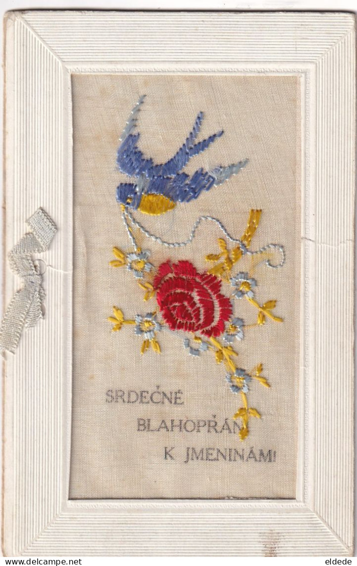 Czech Emboidered Card - Tchéquie