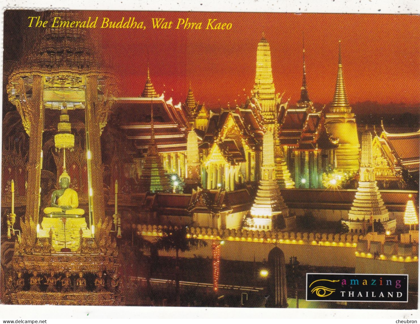 THAILANDE. BANGKOK ( ENVOYE DE) . " THE ROYAL GRAND PALACE AND TEMPLE EMERALD BOUDDHA ". ANNEE 1999 +TEXTE +TIMBRES - Thaïland