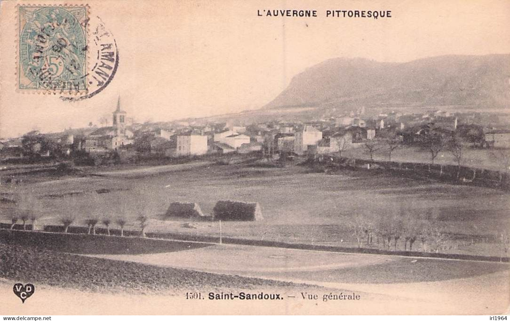 L'AUVERGNE PITTORESQUE SAINT SANDOUX VUE GENERALE 1906 - Andere & Zonder Classificatie