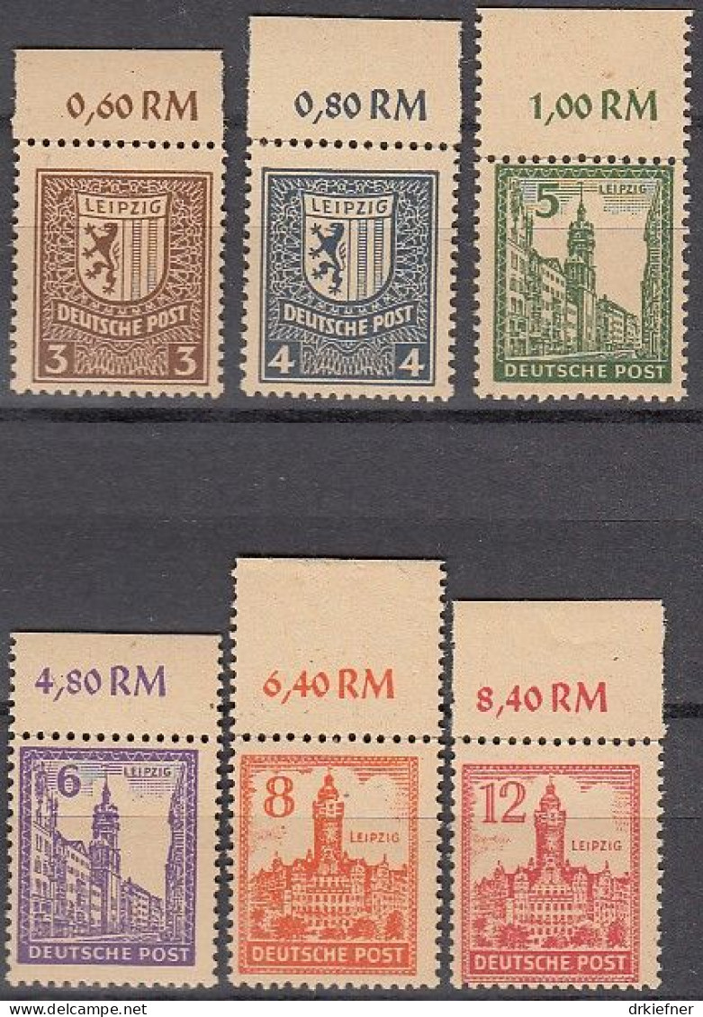 SBZ  156-161 Y, Postfrisch **, Freimarken, 1946 - Mint