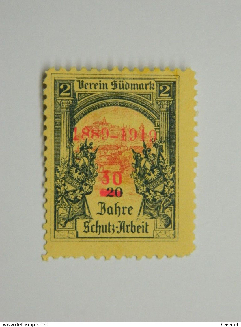 Reklamemarke 30 Jahre Schutz Arbeit Verein Südmark Graz Österreich 1919 - Cinderellas
