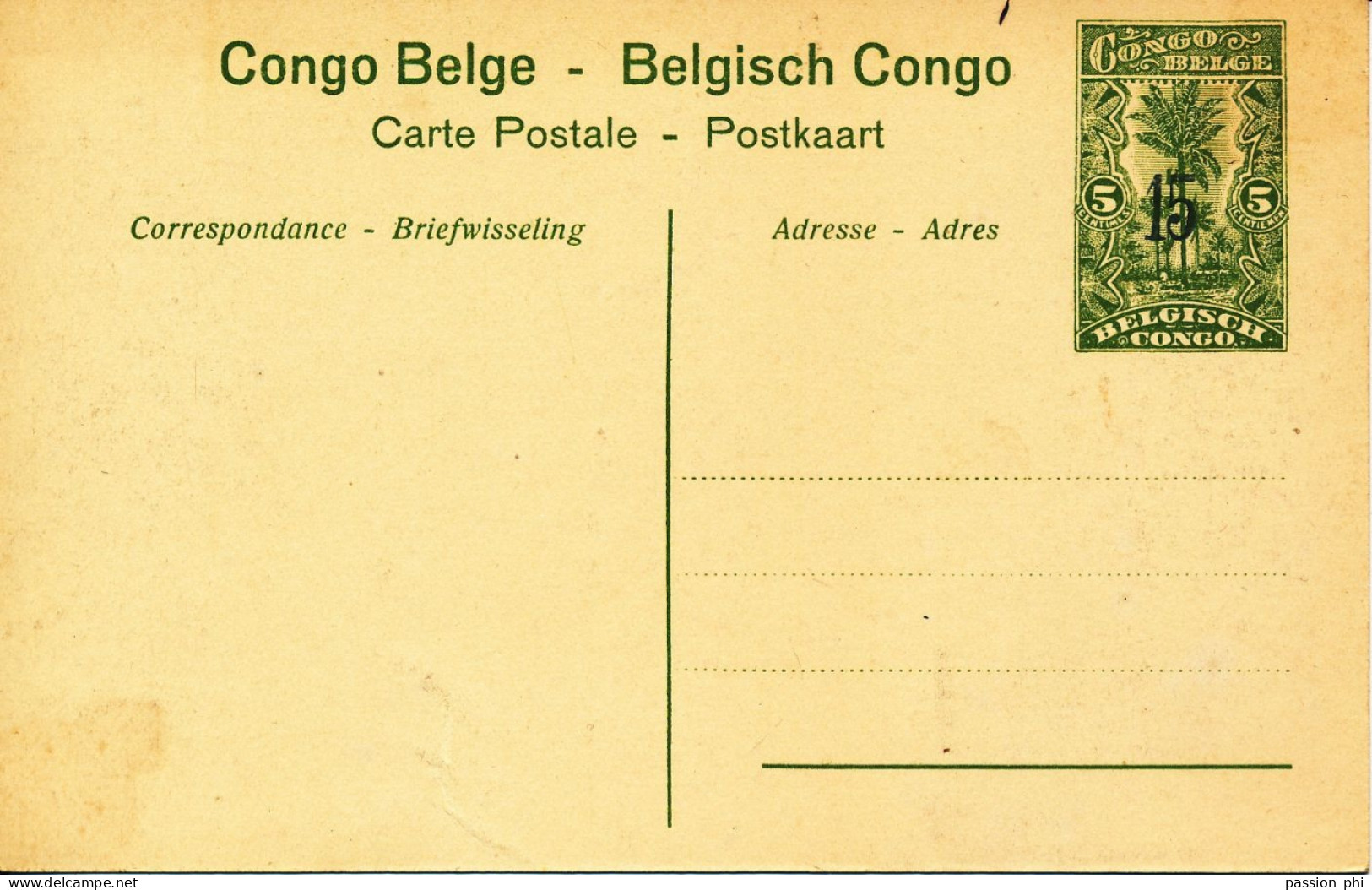 ZAC BELGIAN CONGO  PPS SBEP 52 VIEW 53 UNUSED - Postwaardestukken